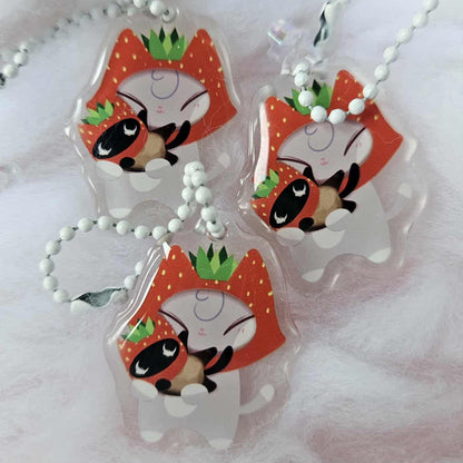 Strawberry Kitties Keychain