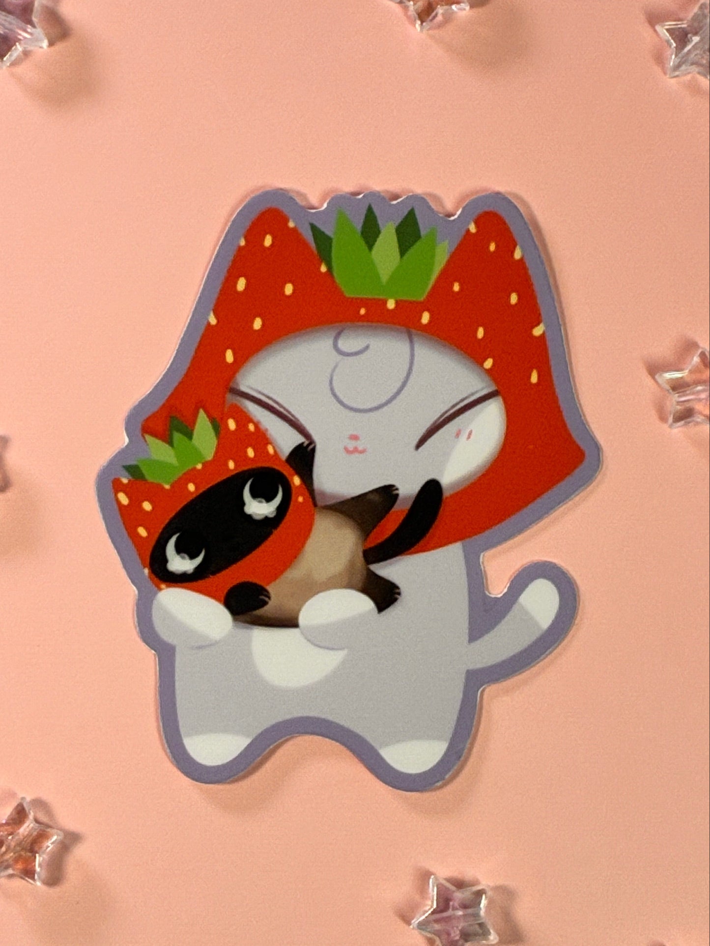 Strawberry Kitties Sticker