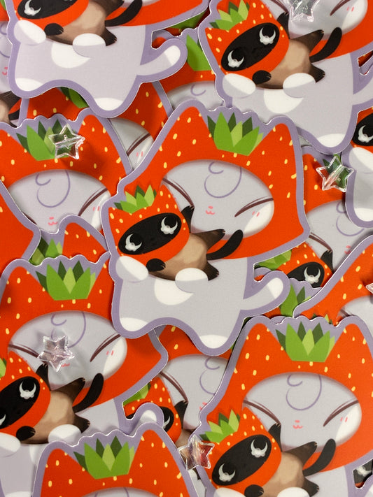 Strawberry Kitties Sticker