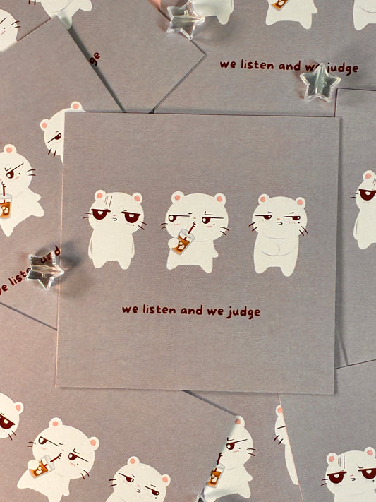 Judging Ferret Mini Print