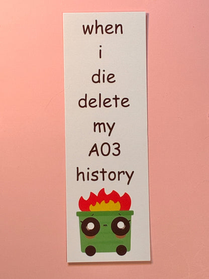 Delete My AO3 History Bookmark