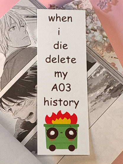 Delete My AO3 History Bookmark
