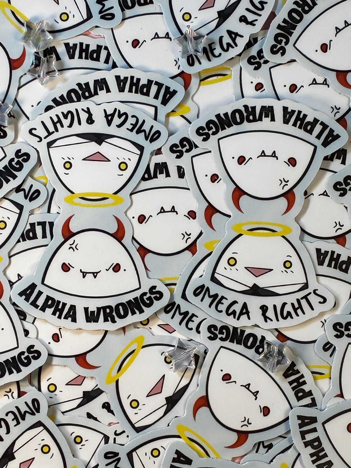Omega Rights Alpha Wrongs Sticker