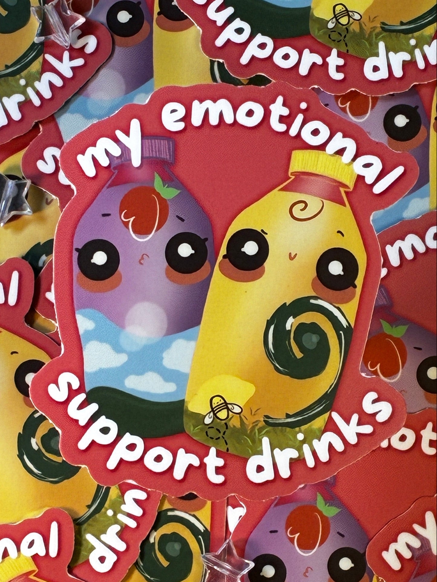 Emotional Support Drinks Sticker