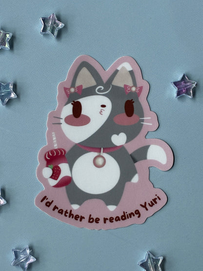 I'd Rather Yuri Kitty Sticker