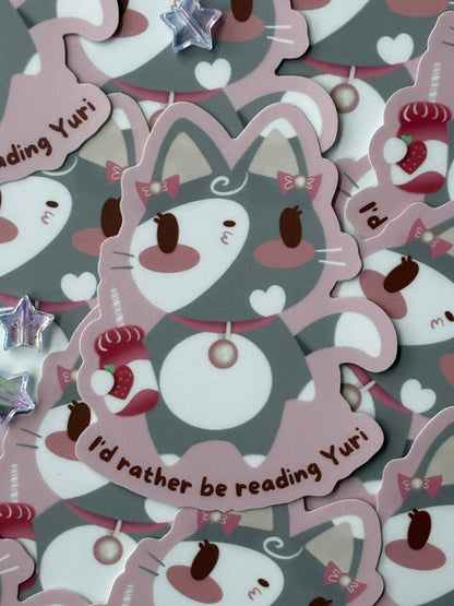 I'd Rather Yuri Kitty Sticker