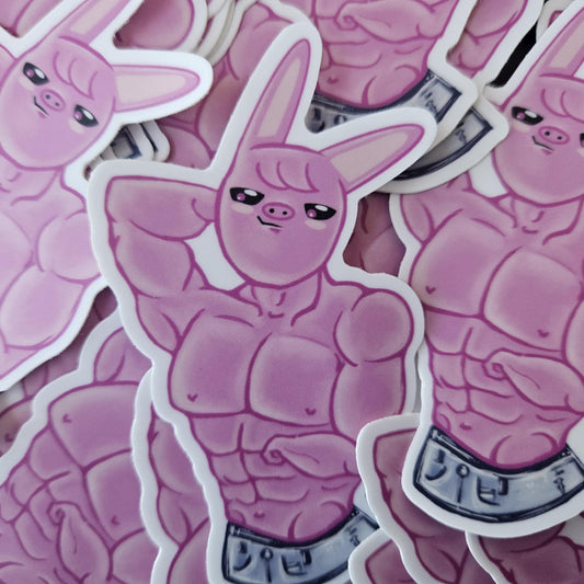 Hawt Pig Bunny Sticker